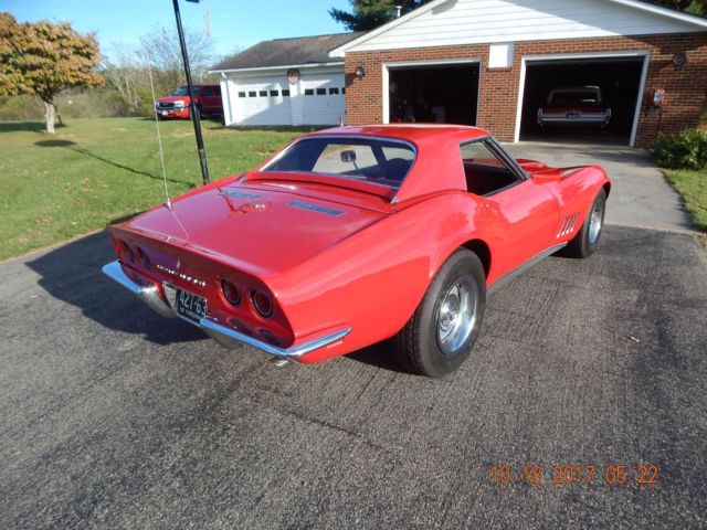 1968 Red Chevrolet Corvette Convertible