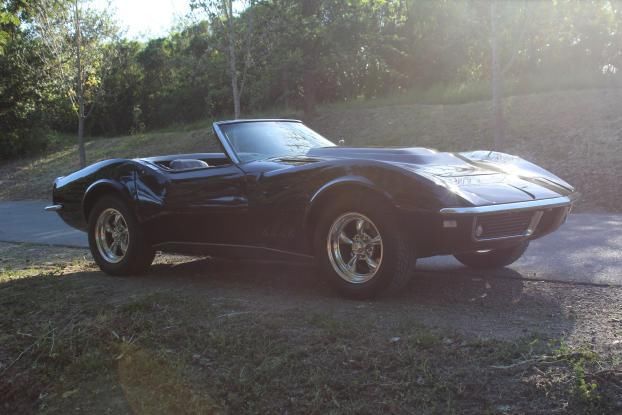 1968 Black Chevrolet Corvette Convertible
