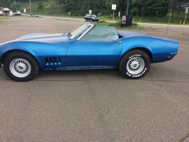1968 Blue Chevrolet Corvette Convertible