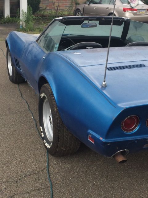 1968 Blue Chevrolet Corvette Convertible