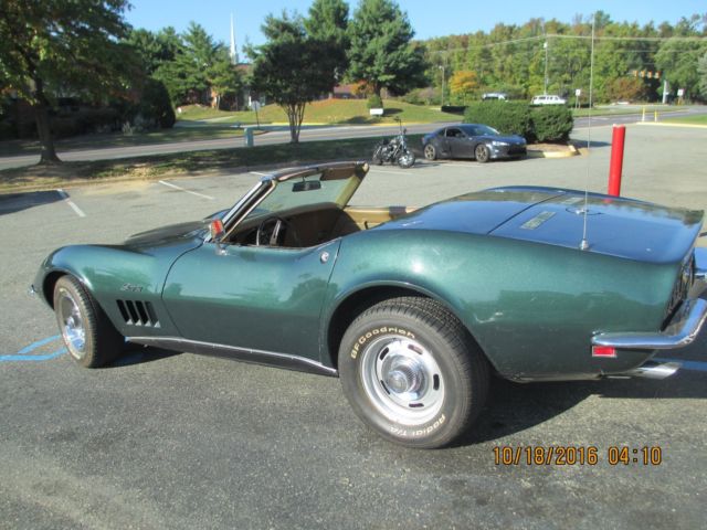 1968 Green Chevrolet Corvette Convertible