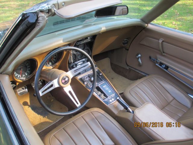 1968 Green Chevrolet Corvette Convertible