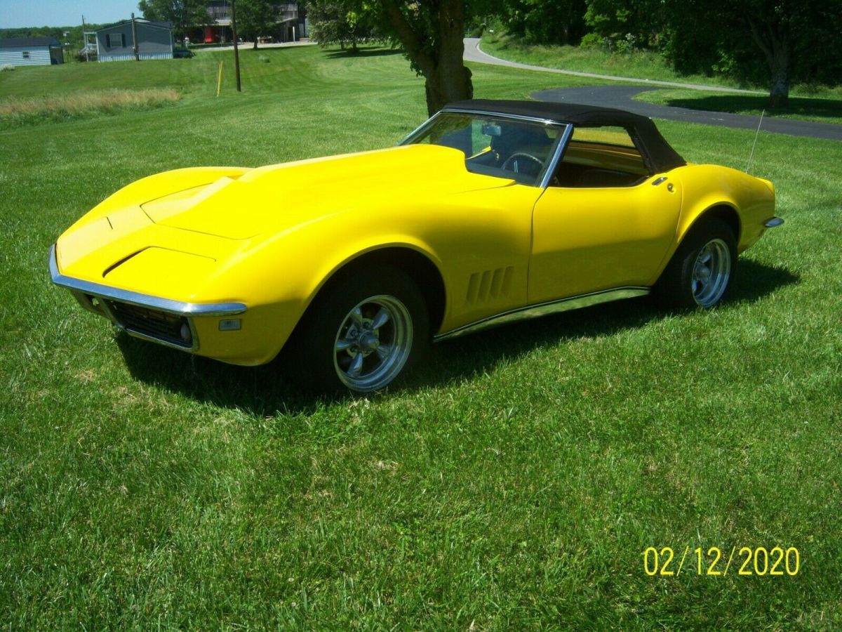 1968 Yellow Chevrolet Corvette Convertible
