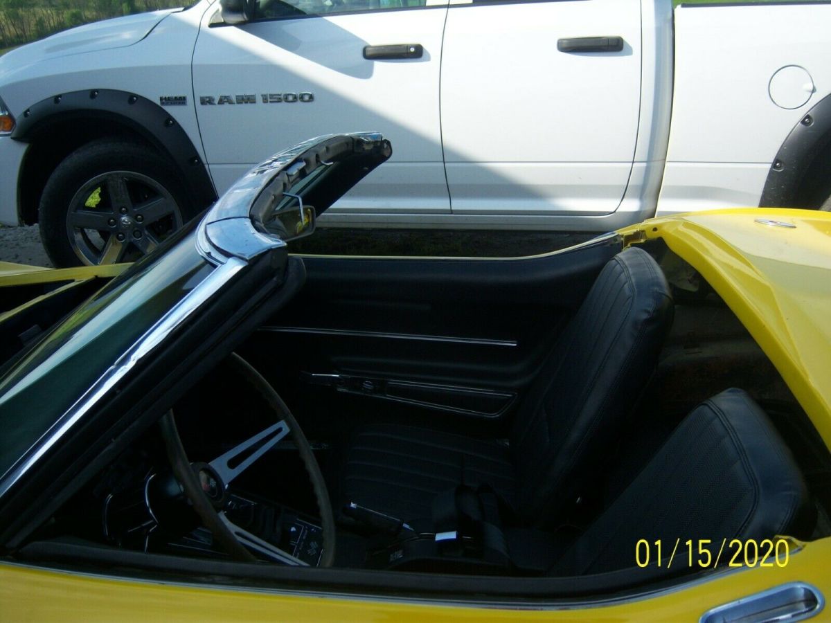 1968 Yellow Chevrolet Corvette Convertible