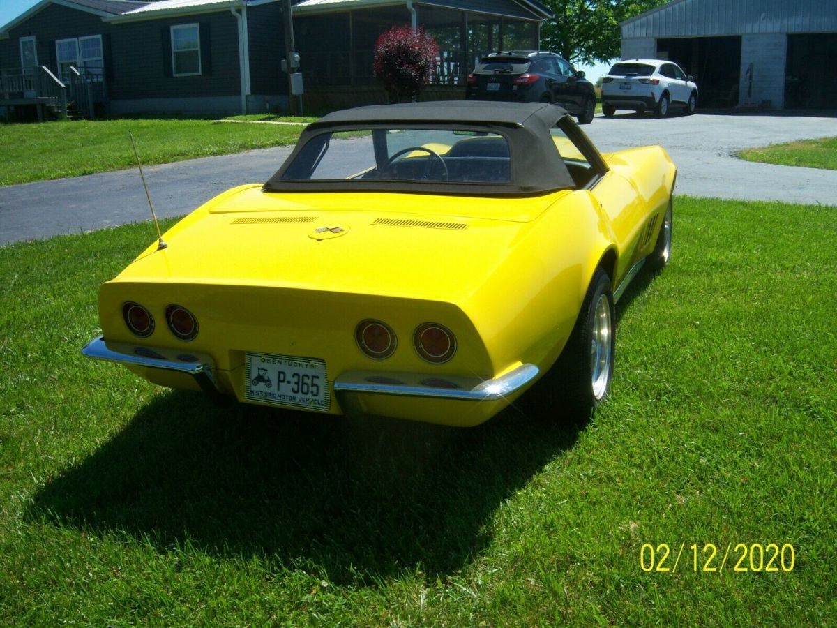 1968 Yellow Chevrolet Corvette Convertible