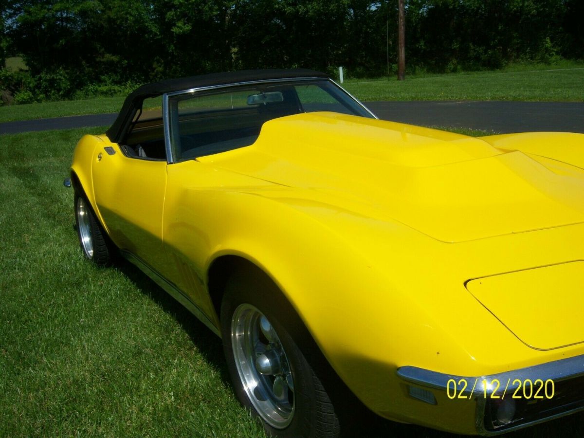 1968 Yellow Chevrolet Corvette Convertible