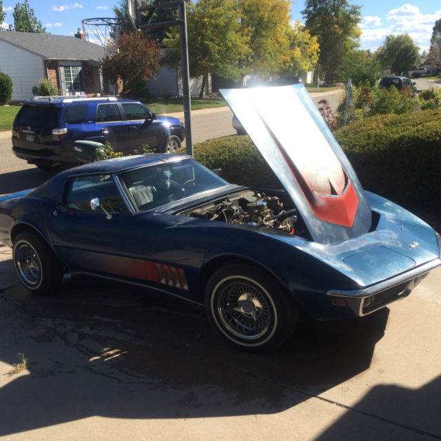 1968 Blue Chevrolet Corvette COUPE
