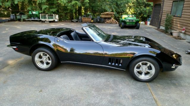 1968 Black Chevrolet Corvette Convertible