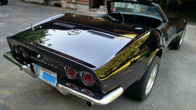 1968 Black Chevrolet Corvette Convertible
