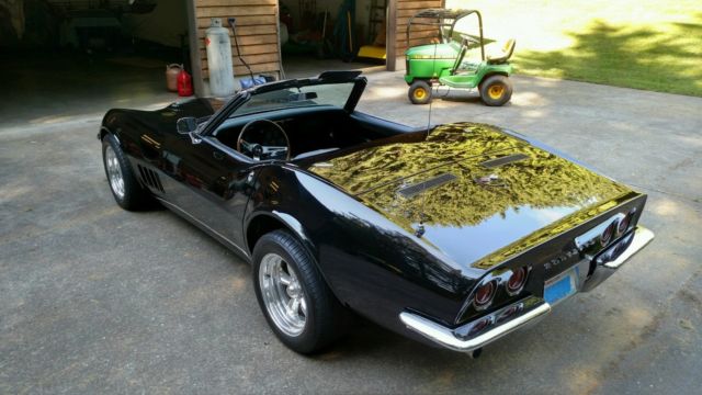 1968 Black Chevrolet Corvette Convertible