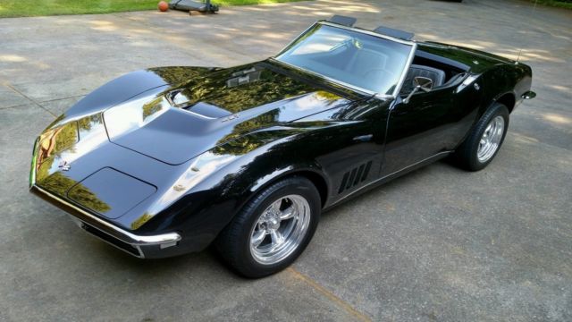 1968 Black Chevrolet Corvette Convertible