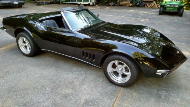 1968 Black Chevrolet Corvette Convertible