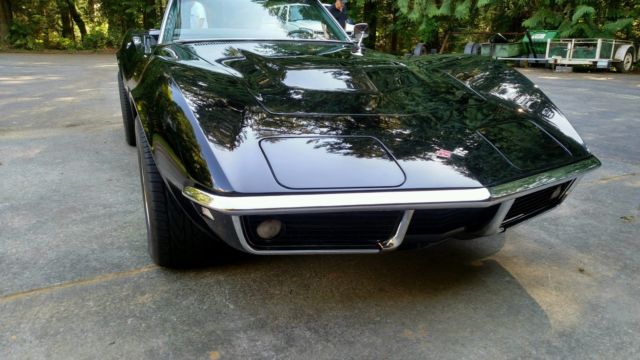 1968 Black Chevrolet Corvette Convertible