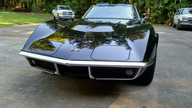 1968 Black Chevrolet Corvette Convertible