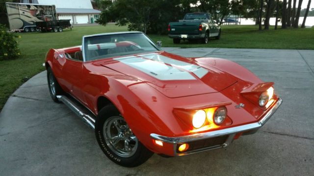 1968 Orange Chevrolet Corvette Convertible