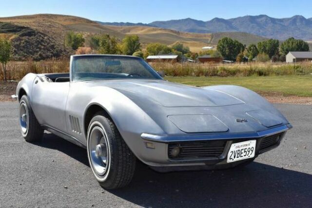 1968 Silver Chevrolet Corvette Convertible