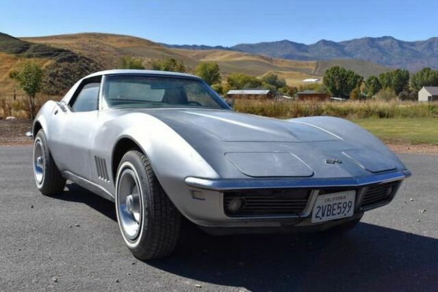 1968 Silver Chevrolet Corvette Convertible