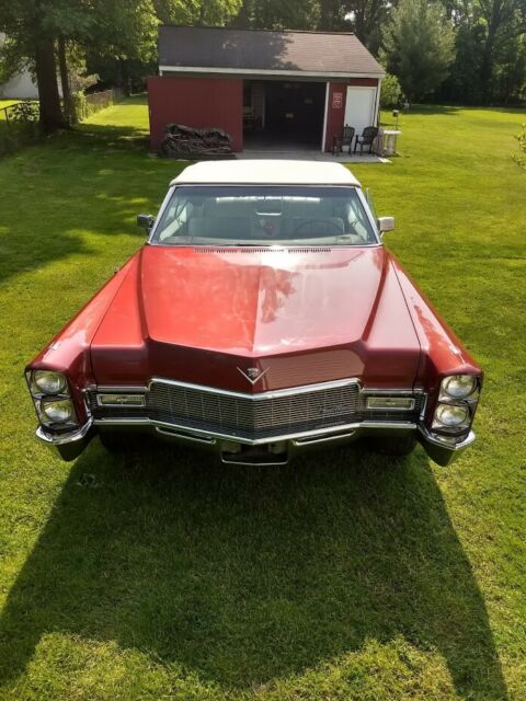 1968 Red Cadillac DeVille Convertible