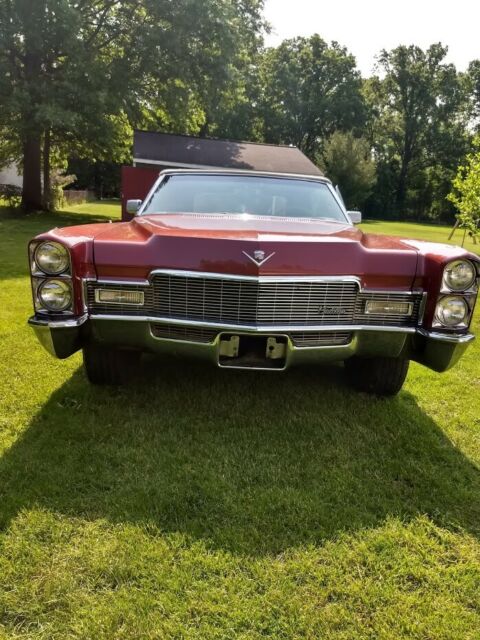 1968 Red Cadillac DeVille Convertible