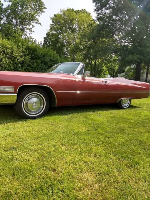 1968 Red Cadillac DeVille Convertible