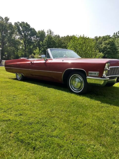 1968 Red Cadillac DeVille Convertible