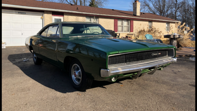 1968 Green Dodge Charger 2 door hard top