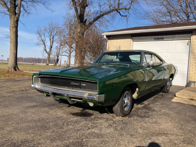 1968 Green Dodge Charger 2 door hard top