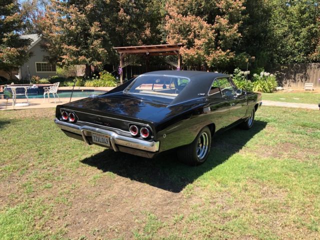1968 Black Dodge Charger Coupe