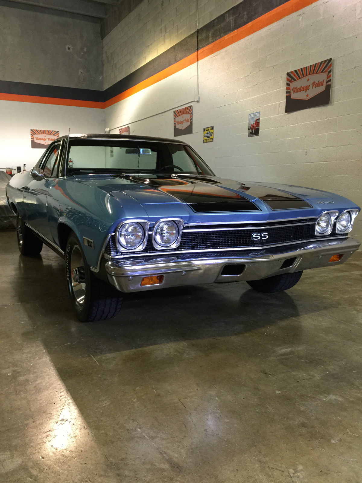 1968 Blue Chevrolet El Camino Standard Cab Pickup