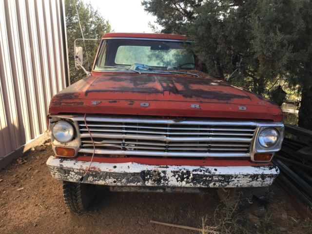 1968 Red Ford F-250 Standard Cab Pickup