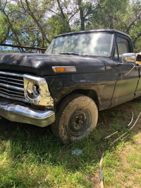 1968 Black Ford F-100 Standard Cab Pickup