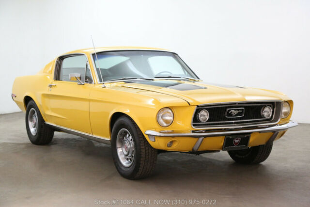 1968 Yellow Ford Mustang
