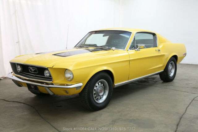 1968 Yellow Ford Mustang