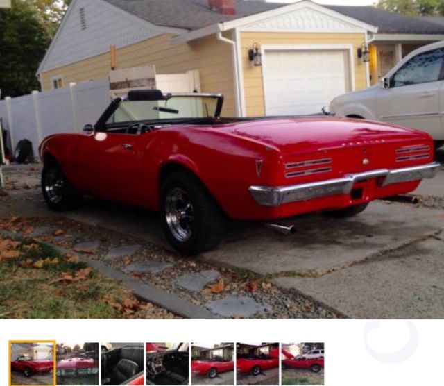 1968 Red Pontiac Firebird Convertible