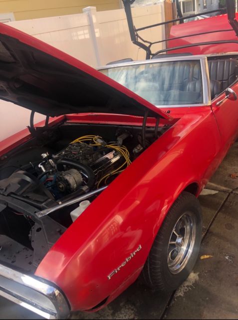 1968 Red Pontiac Firebird Convertible