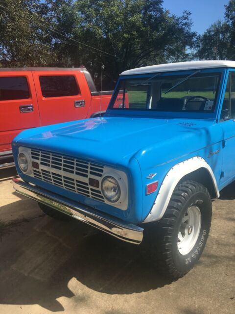 1968 Blue Ford Bronco Standard Cab Pickup