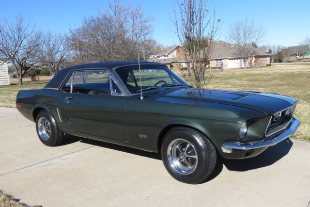 1968 Green Ford Mustang Coupe