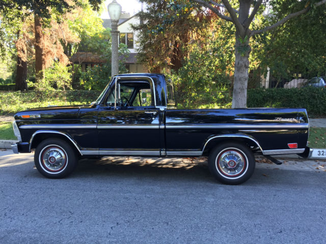 1968 Black Ford F-100 Standard Cab Pickup