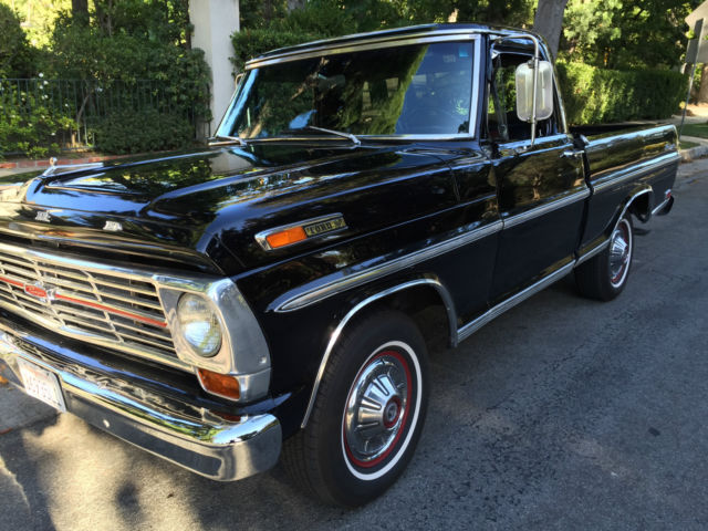 1968 Black Ford F-100 Standard Cab Pickup