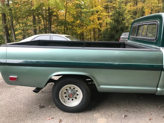 1968 Caribbean Turquoise Ford F-100 Pickup 8 ft bed