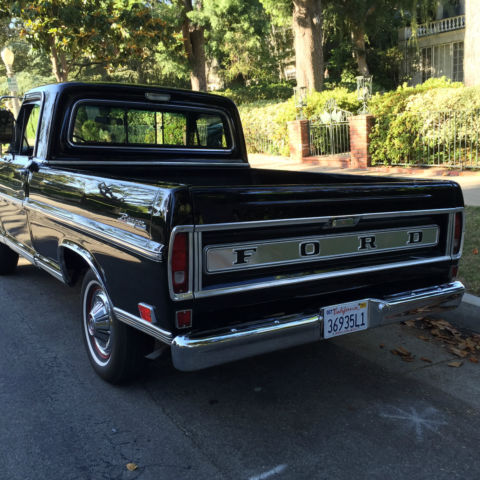 1968 Black Ford F-100 Standard Cab Pickup