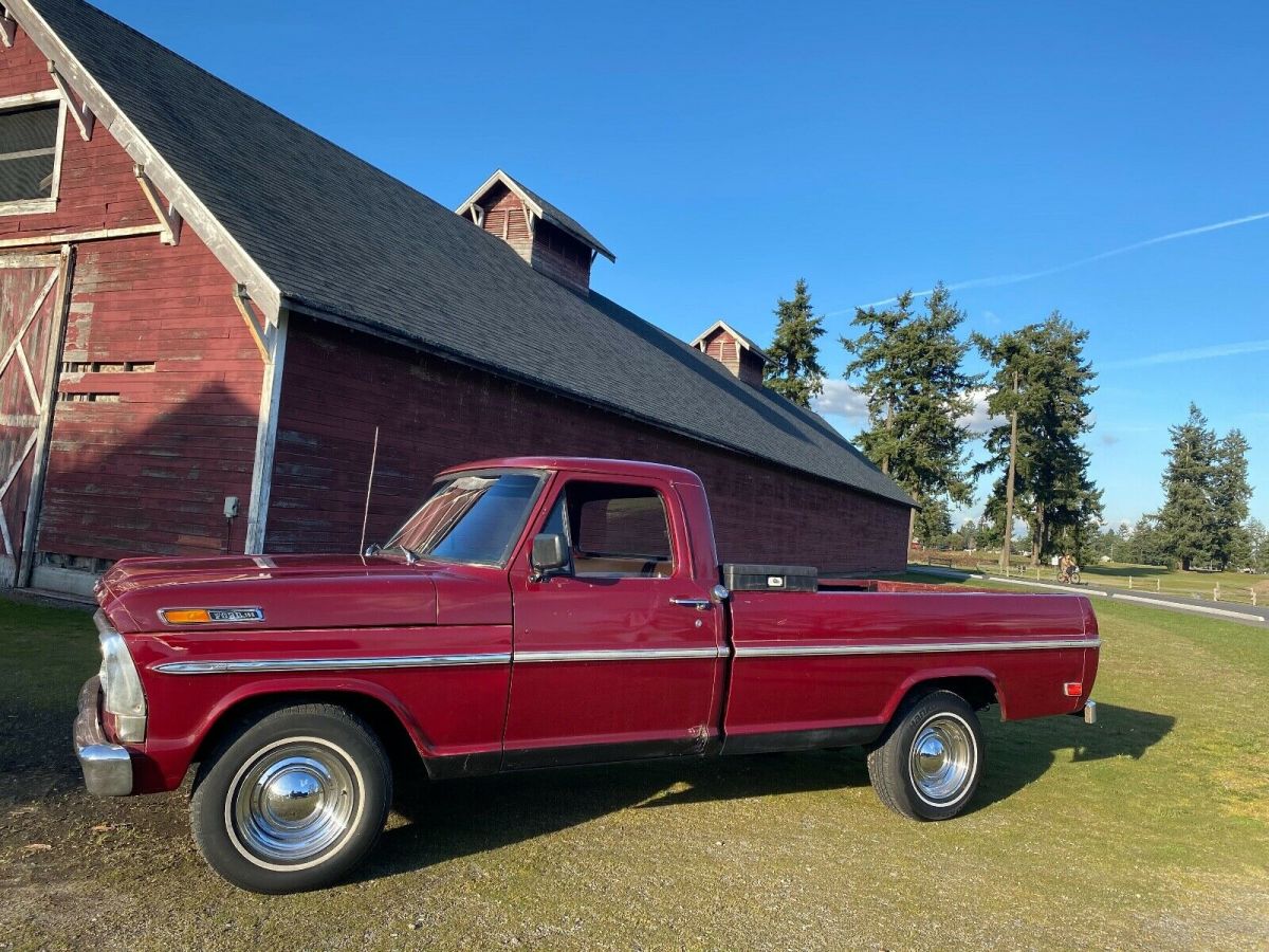 1968 Red Ford F-100 Standard Cab Pickup