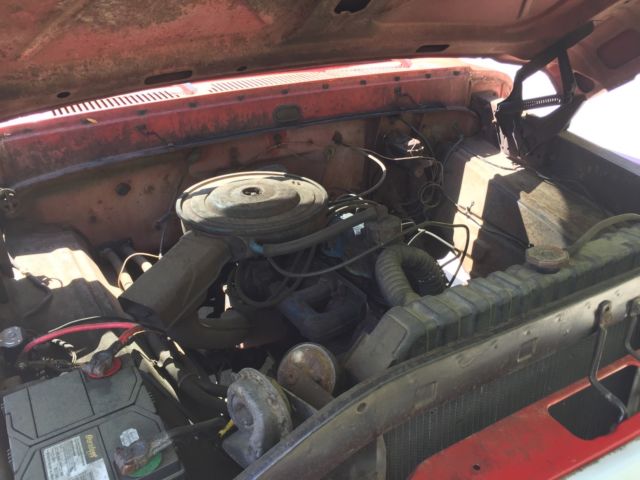 1968 Red Ford F-100 Standard Cab Pickup