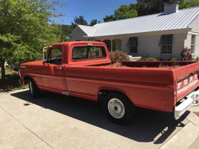 1968 Red Ford F-100 Standard Cab Pickup