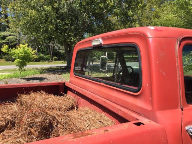 1968 Red Ford F-100 Standard Cab Pickup