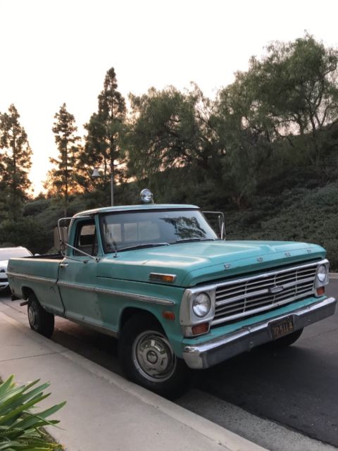 1968 Teal Ford F-250 Standard Cab Pickup