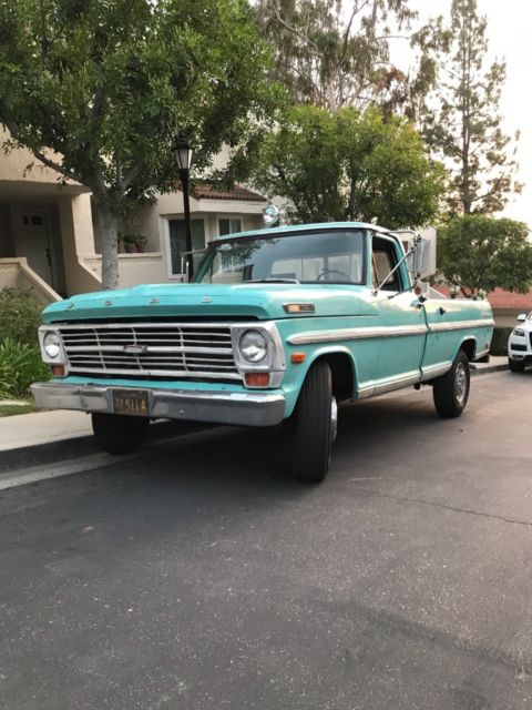 1968 Teal Ford F-250 Standard Cab Pickup