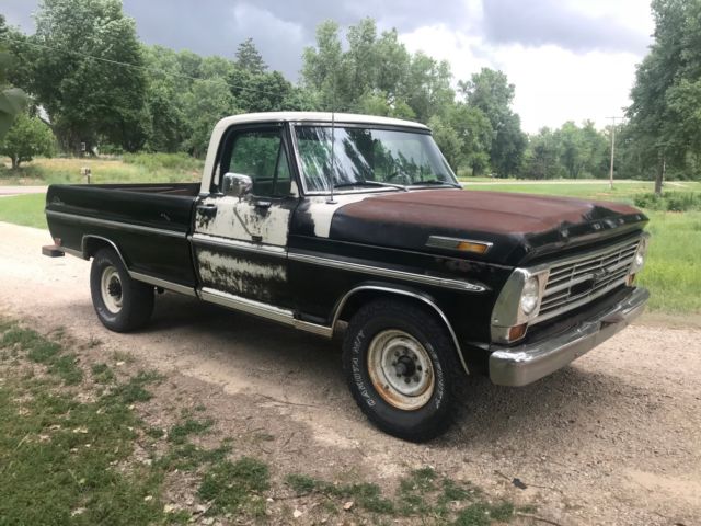 1968 Black Ford F-250 Standard Cab Pickup