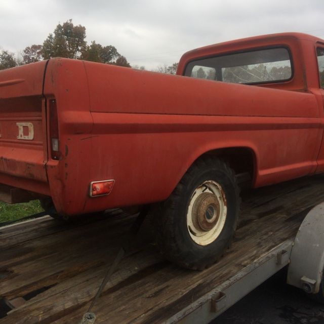 1968 Red Ford F-250 Standard Cab Pickup