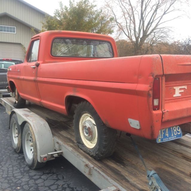 1968 Red Ford F-250 Standard Cab Pickup